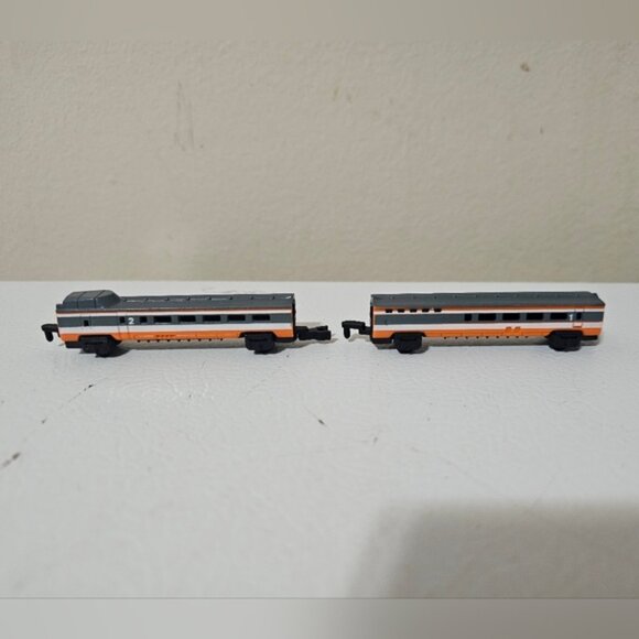 Micro Machines Galoob Tgv France Bullet Train Engine Orange En Voyage - Picture 4 of 8